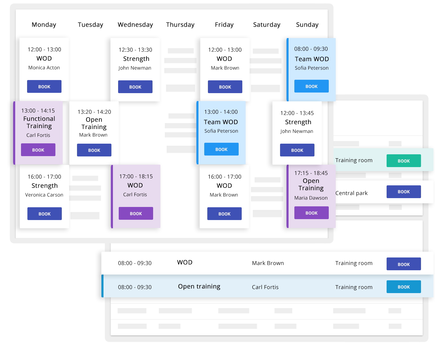 Interactive, online schedule for your club