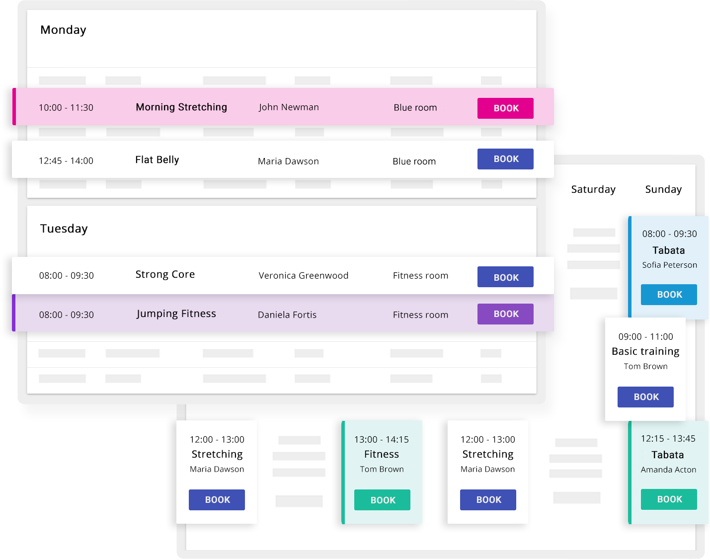 Interactive, online schedule for your club